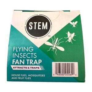 STEM Flying Insect Fan Trap, Dual Attraction UV Light and Quiet Fan, Indoor